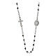 Rhodium-plated hematite necklace with 925 silver zircons Agios s1