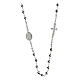 Rhodium-plated hematite necklace with 925 silver zircons Agios s2