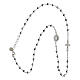 Rhodium-plated hematite necklace with 925 silver zircons Agios s3