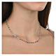 Rhodium-plated hematite necklace with 925 silver zircons Agios s2