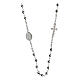 Rhodium-plated hematite necklace with 925 silver zircons Agios s3