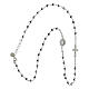 Rhodium-plated hematite necklace with 925 silver zircons Agios s4