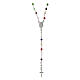 Rosario rodiado multicolor rosa Agios plata 925 s3