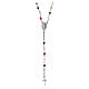 Rosario rodiato multicolor rosa Agios argento 925  s1