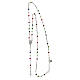 Rhodium-plated rosary necklace Agios multicolor pink 925 silver s4