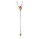 Rosario sacro cuore rose' pietre bianche Agios argento 925  s3