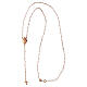 Rosario sacro cuore rose' pietre bianche Agios argento 925  s4