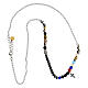 Kette von Benedictus, 925er Silber, verschiedenfarbige Schmucksteine, Kreuz mit saphirblauen Zirkonen s4