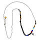 Iesus cross necklace 925 silver blue zircons Agios s3