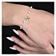 Bracelet pierres blanches croix dorée argent 925 Benedictus s2