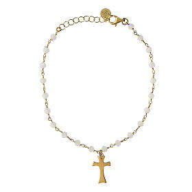 Bracciale Agios dorato pietre bianche argento 925 