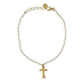 Bracciale Benedictus dorato pietre bianche argento 925