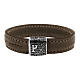 Bracciale Pater argento 925 Agios pelle testa di moro   s1