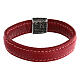 Bracelet Agios Pater argent 925 cuir rouge s3