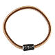 Bracciale Pater Agios argento 925 pelle cammello s4