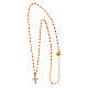 Agios necklace with orange enamel beads, gold plated 925 silver s3