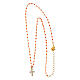 Collier Agios grains émail orange argent 925 doré s4