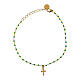 Agios bracelet of gold plated 925 silver with green enamel beads s2