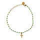 Agios bracelet of gold plated 925 silver with green enamel beads s3