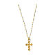 Gold plated Agios necklace with white enamel beads, 925 silver s3