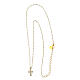 Gold plated Agios necklace with white enamel beads, 925 silver s4