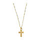Gold-plated Agios necklace with white micro enamels and 925 silver cubic zirconia s2