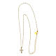 Gold-plated Agios necklace with white micro enamels and 925 silver cubic zirconia s3
