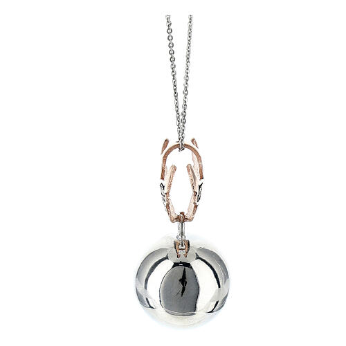 Agios bola pregnancy necklace, 0.8 in angel caller of rosé 925 silver 3