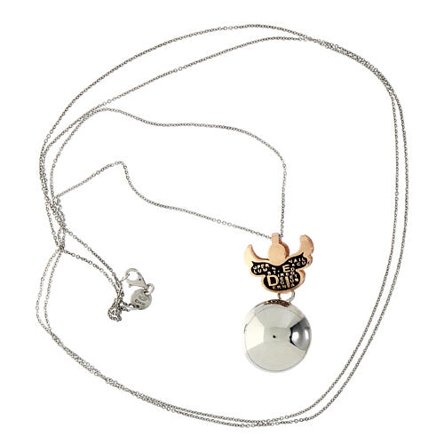 Agios bola pregnancy necklace, 0.8 in angel caller of rosé 925 silver 4