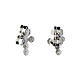 Agios cross earrings with white zircons rhodium-plated 925 silver s3