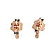 Clous d'oreilles rosés Agios croix avec zircons blancs argent 925 s3
