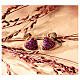 Sacrum Cor stud earrings with white rhinestones, rosé 925 silver, Agios Gioielli s6