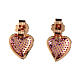 Sacred heart earrings rose ruby Agios 925 silver s3