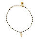 Gold plated Agios bracelet with black enamel beads, 925 silver s2