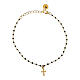 Agios cross bracelet black micro enamels zircon 925 silver s3
