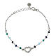 Bracciale multiceleste Agios rodiato con cuore brunito arg 925 s3