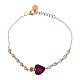 Bracciale sacrum cor rose' zirconi brunito Agios arg 925  s1