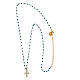 Collier Agios grains émail turquoise argent 925 doré s4