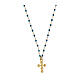 Collana microsmalti turchesi Agios zirconi argento 925 dorato s3