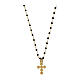 Collana oro Agios croce zirconi microsmalti neri argento 925 s3