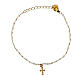 Gold plated Agios bracelet with white enamel beads, 925 silver s2