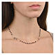 Girocollo rose' con pietre nere Agios argento 925 s2