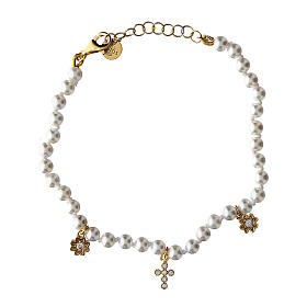 Agios bracelet of pearls and gold plated 925 silver