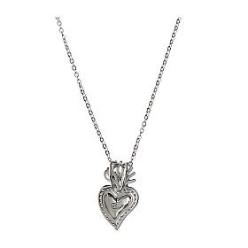 Agios necklace with Sacred Heart, 925 silver