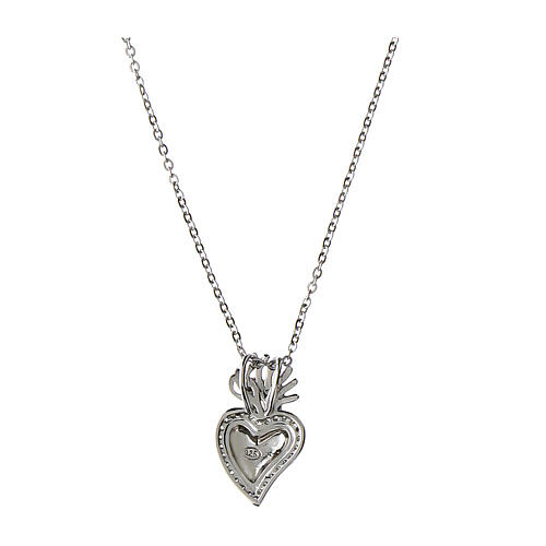 Agios necklace with Sacred Heart, 925 silver 2