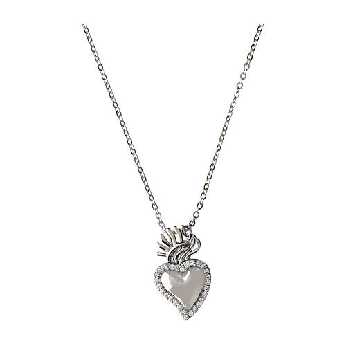 925 Silver Necklace Sacred Heart Agios 1