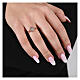 Sacred Heart Ring 925 rose silver with white zircons Agios s2