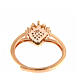 Sacred Heart Ring 925 rose silver with white zircons Agios s5