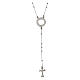Collar rosario Agios plata 925 cruz s2