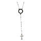Agios 925 silver cross rosary necklace s1